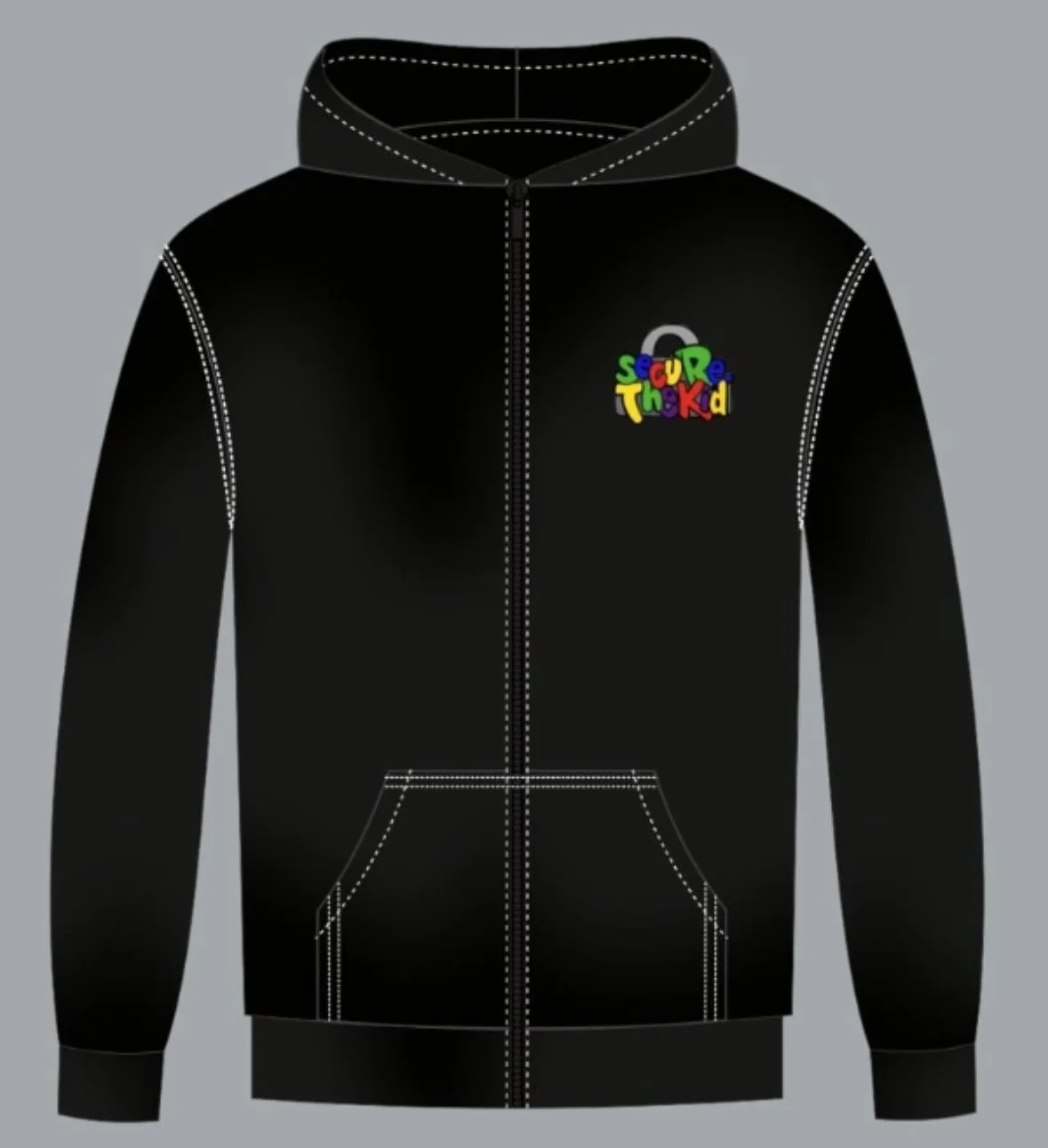 SecureBlack Vintage Hoodie