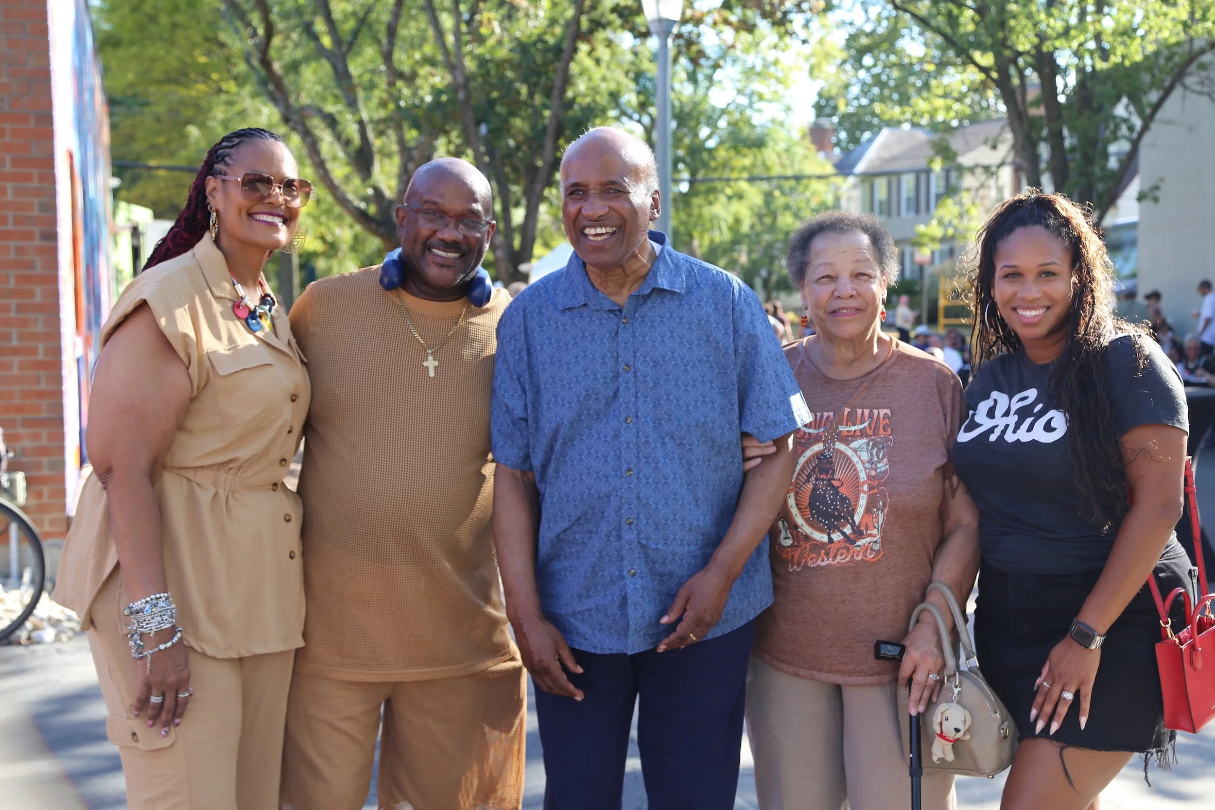 People at Mural Fest in Bexley Ohio