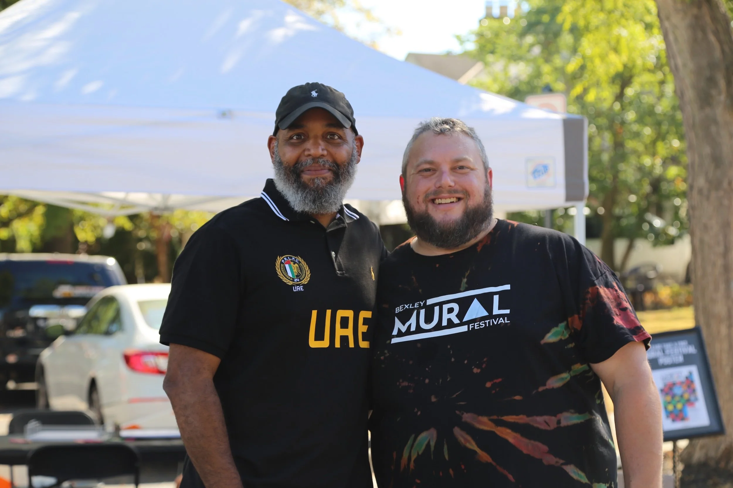 People Celebrating at Mural Fest in Bexley Ohio
