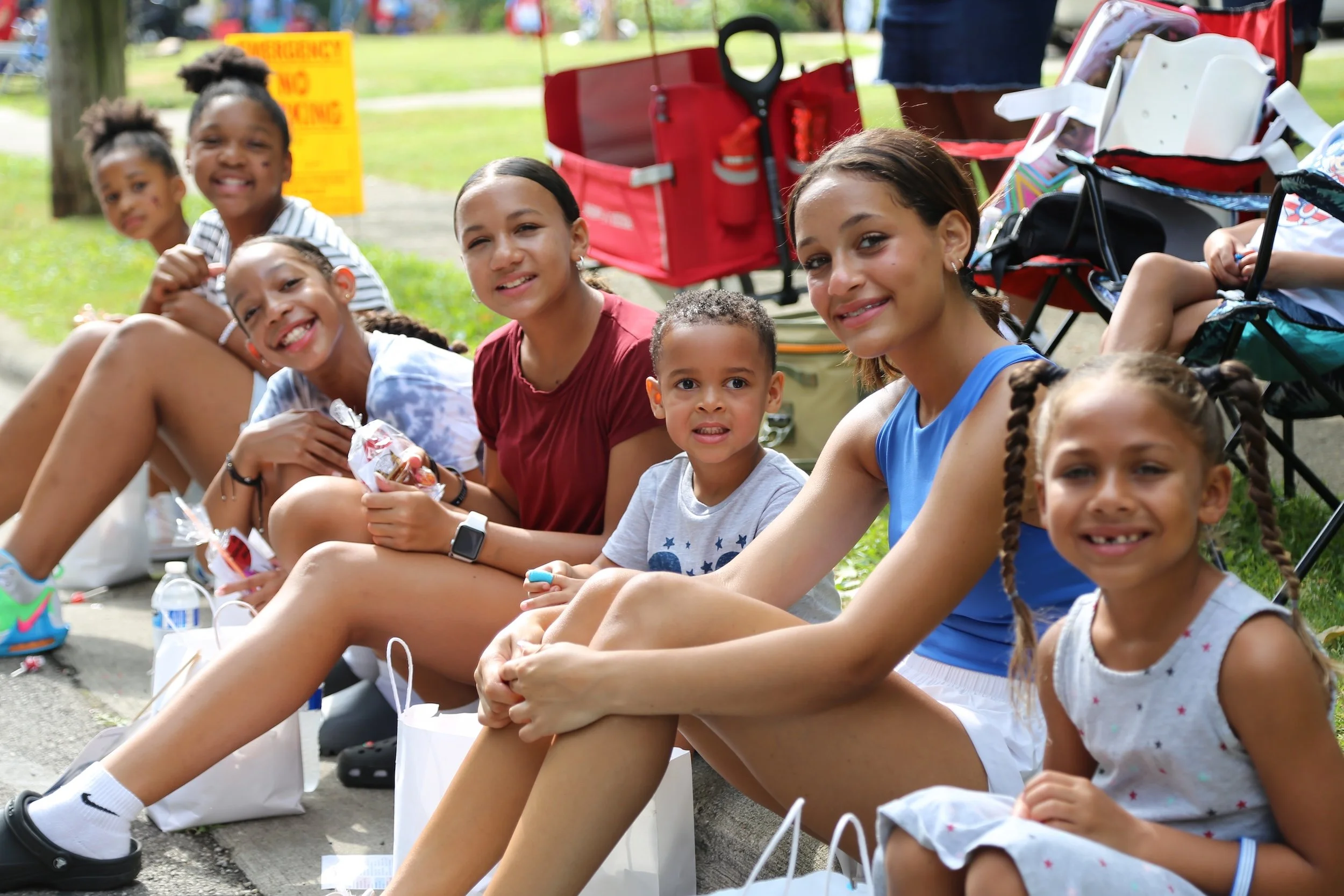 Kids Smiling and Celebrating Fourth of July in Bexley Ohio