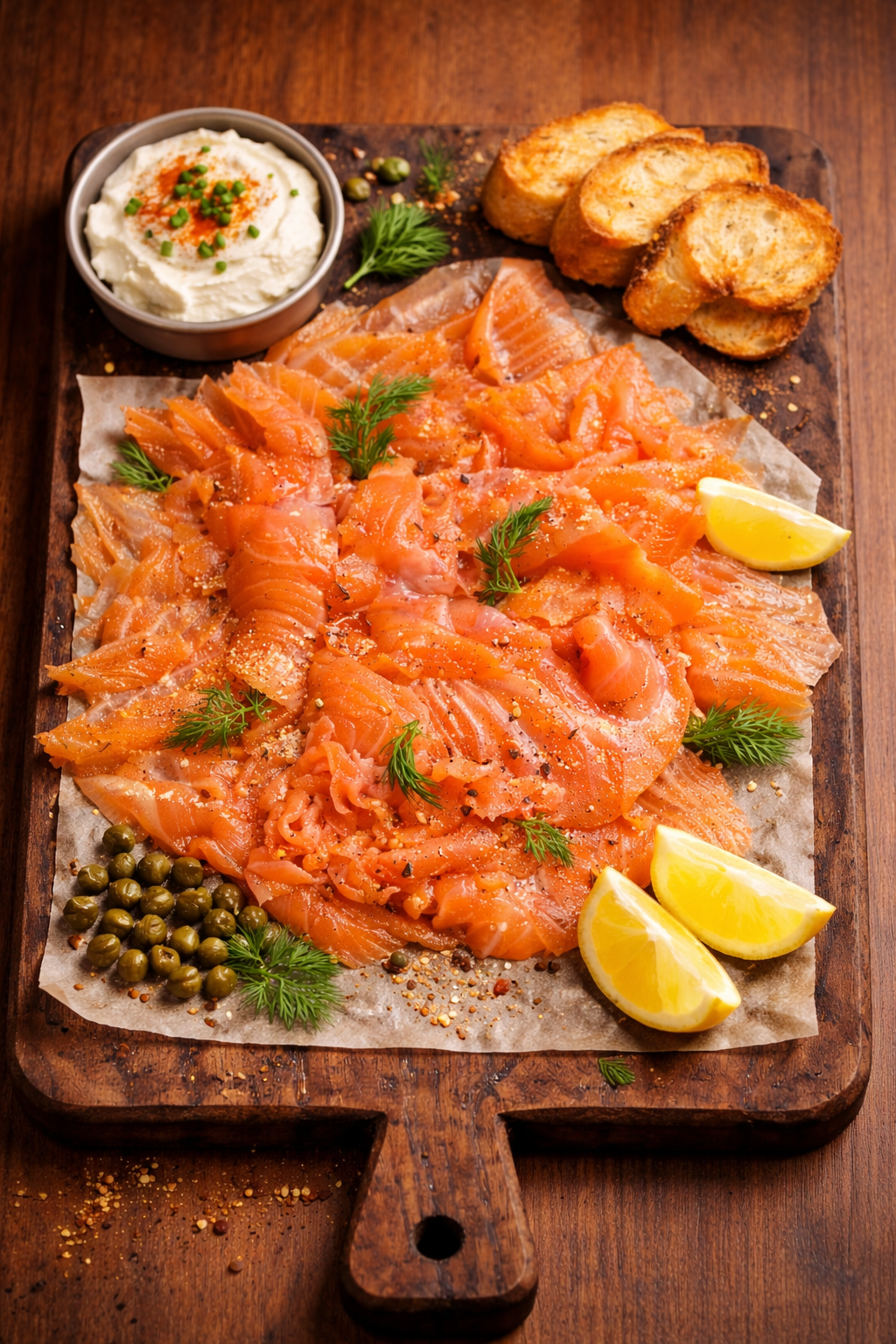 Apple and Cherry smoked Salmon