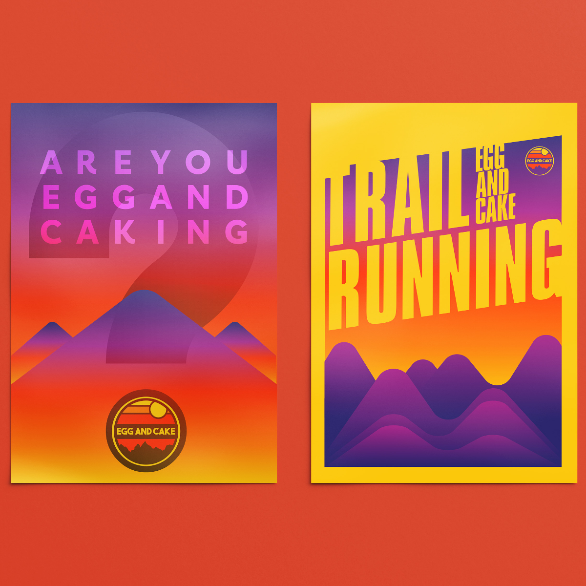 APS Design - Egg and Cake styled trail posters