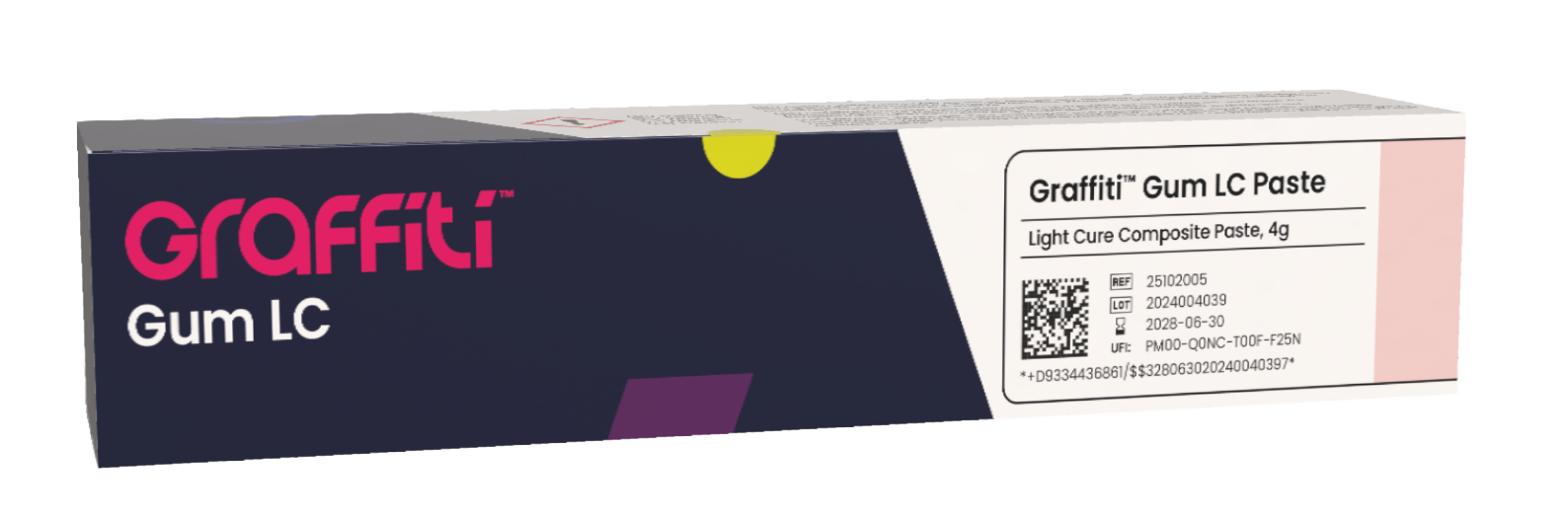 Product example, also sent to the client as a mockup for the final stages of design, based off the dieline of the box and allowing for sticker placement with relevant and changing details for various products within the range.