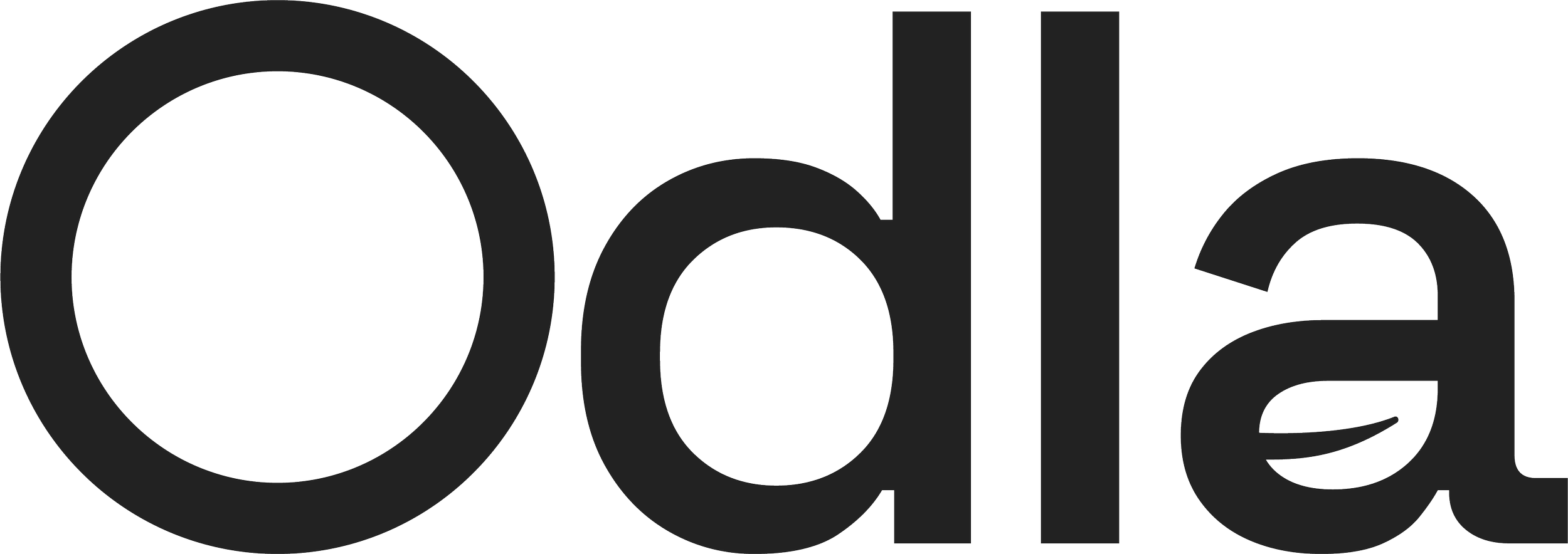 Odla logo with the leaf in the negative space of the 'a' representing Growth