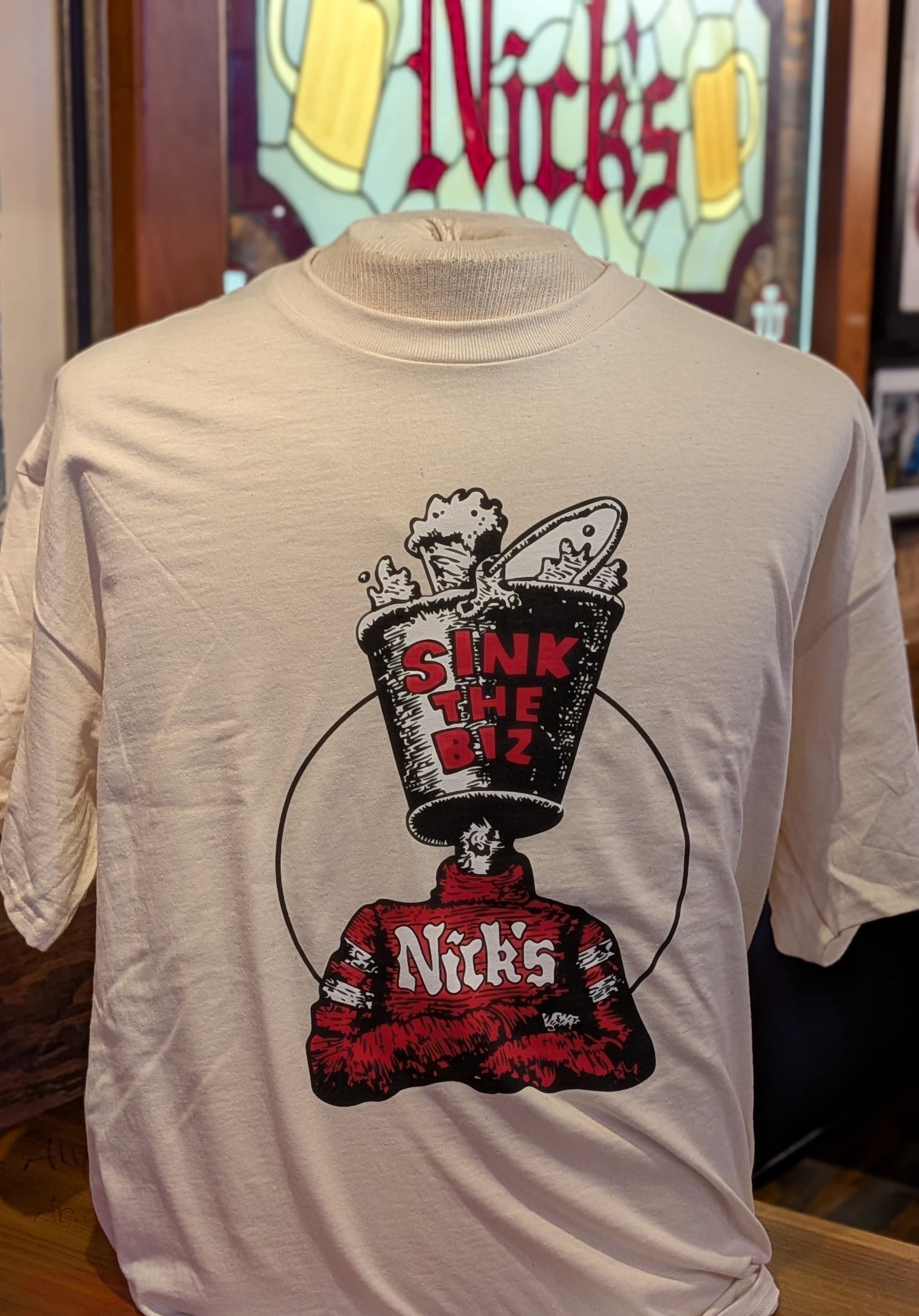 Nick’s T-shirt – Bucket Head (Natural)