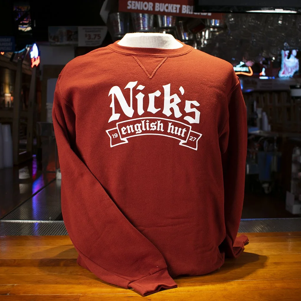 Nick’s Sweatshirt (Crew)-Crimson