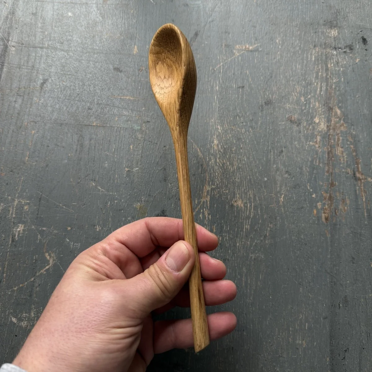 Hand Carved Oak Spoon made from recycled oak | Hand Carved Wooden Spoon