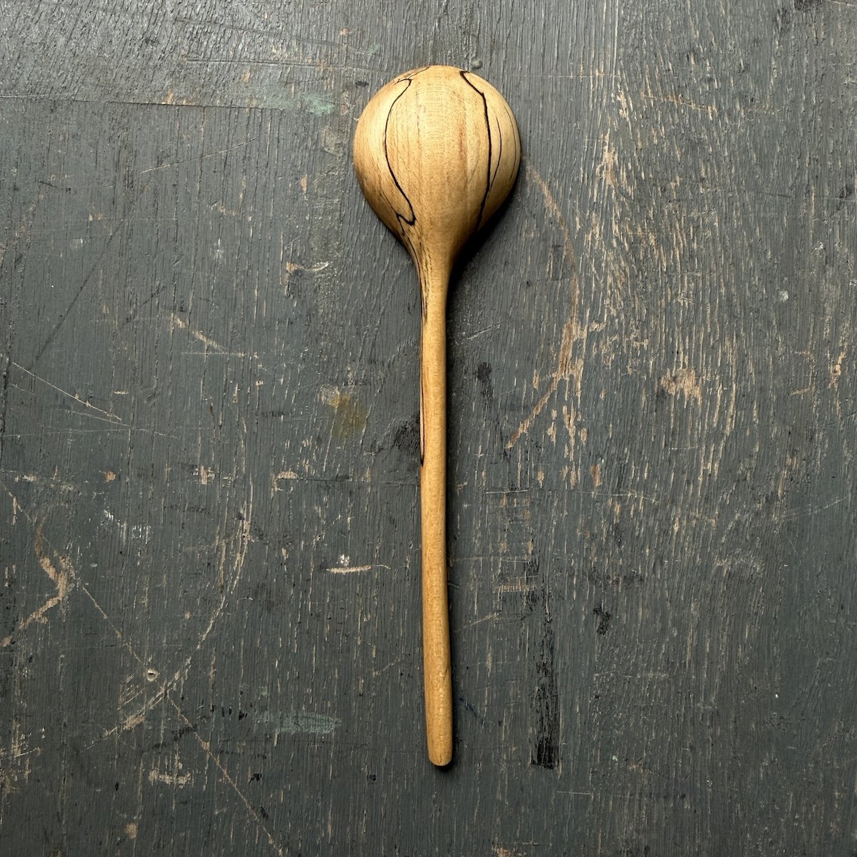Hand carved tea spoon made from fallen spalted beech | Hand Carved Wooden Spoon