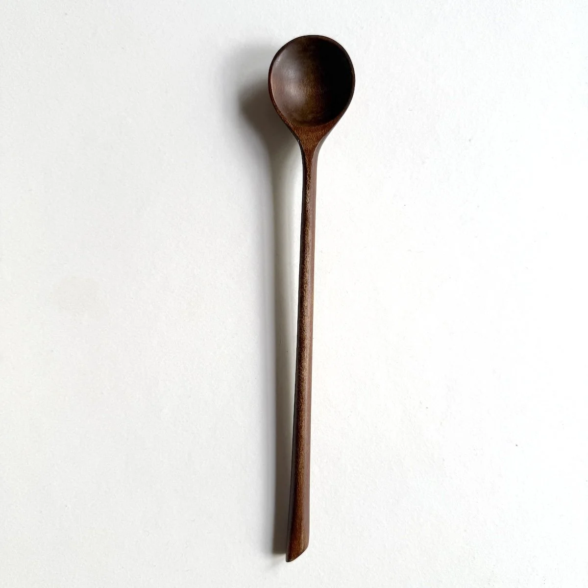 Hand Carved Ebonised Sycamore Condiment Spoon