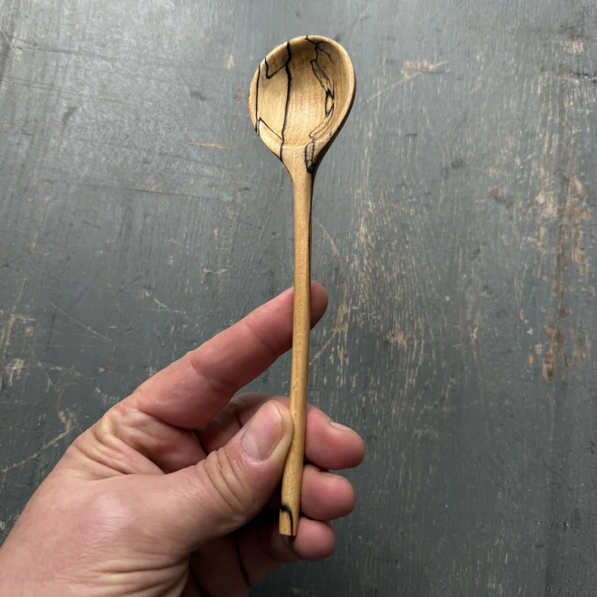 Hand carved tea spoon made from fallen spalted beech | Hand Carved Wooden Spoon