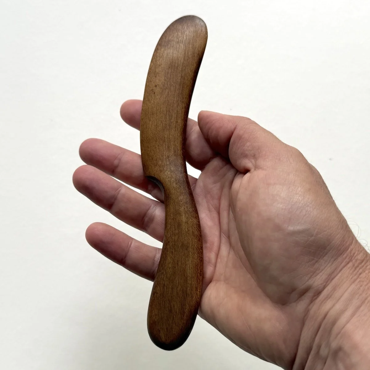 Hand Carved Ebonised Sycamore Spreader | Handmade Wooden Spoons & Utensils