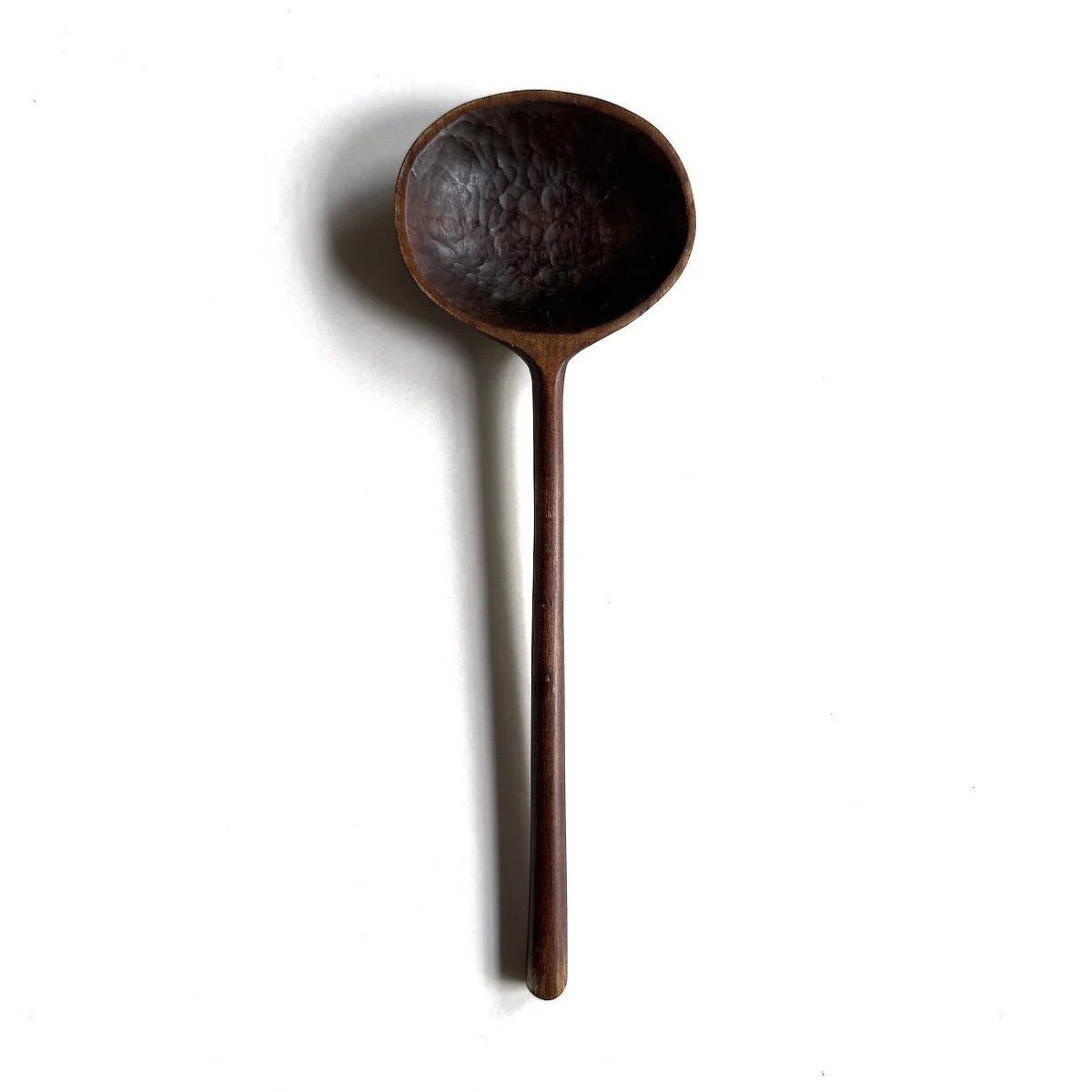 Hand Carved Ebonised Sycamore Serving Spoon