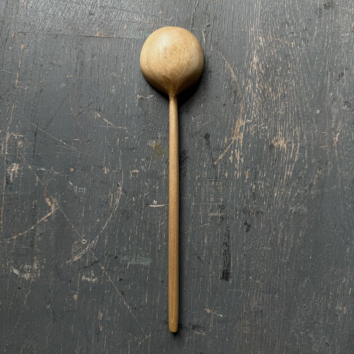 Hand Carved Long Tulipwood Condiment Spoon | Handmade wooden spoon UK