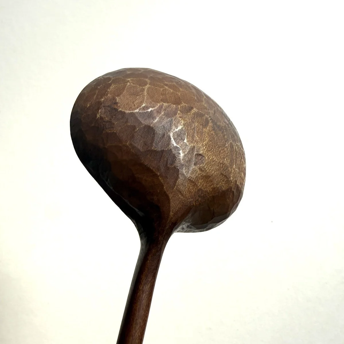 Hand Carved Ebonised Sycamore Serving Spoon | Handmade Spoons