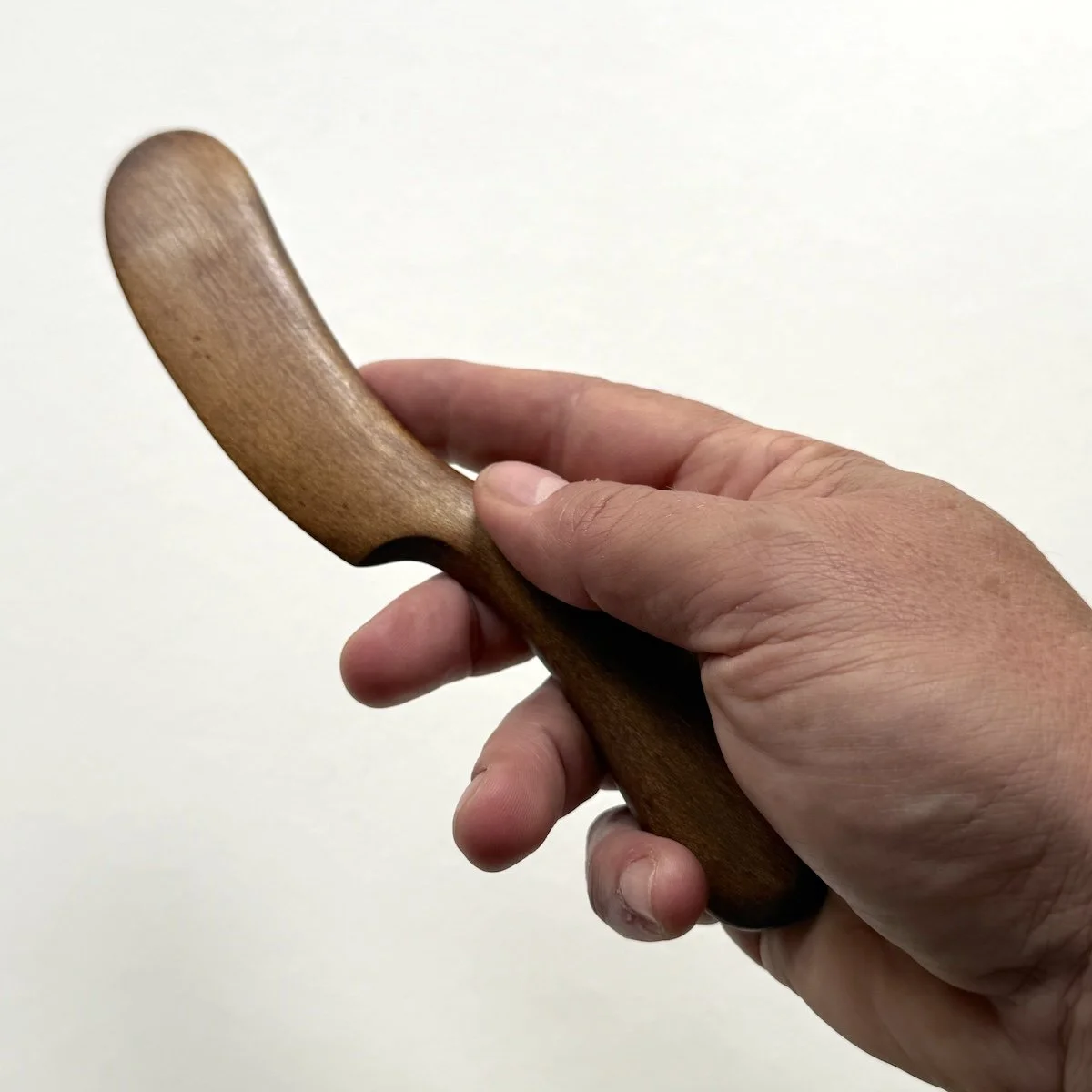 Hand Carved Ebonised Sycamore Spreader | Handmade Wooden Spoons & Utensils