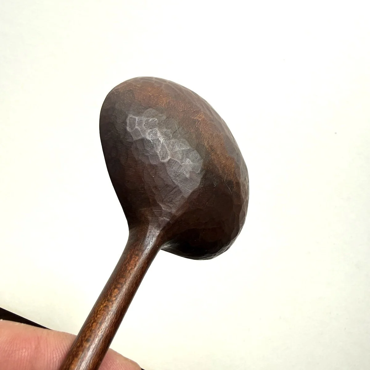 Hand Carved Ebonised Sycamore Serving Spoon | Hand Carved Wooden Spoon