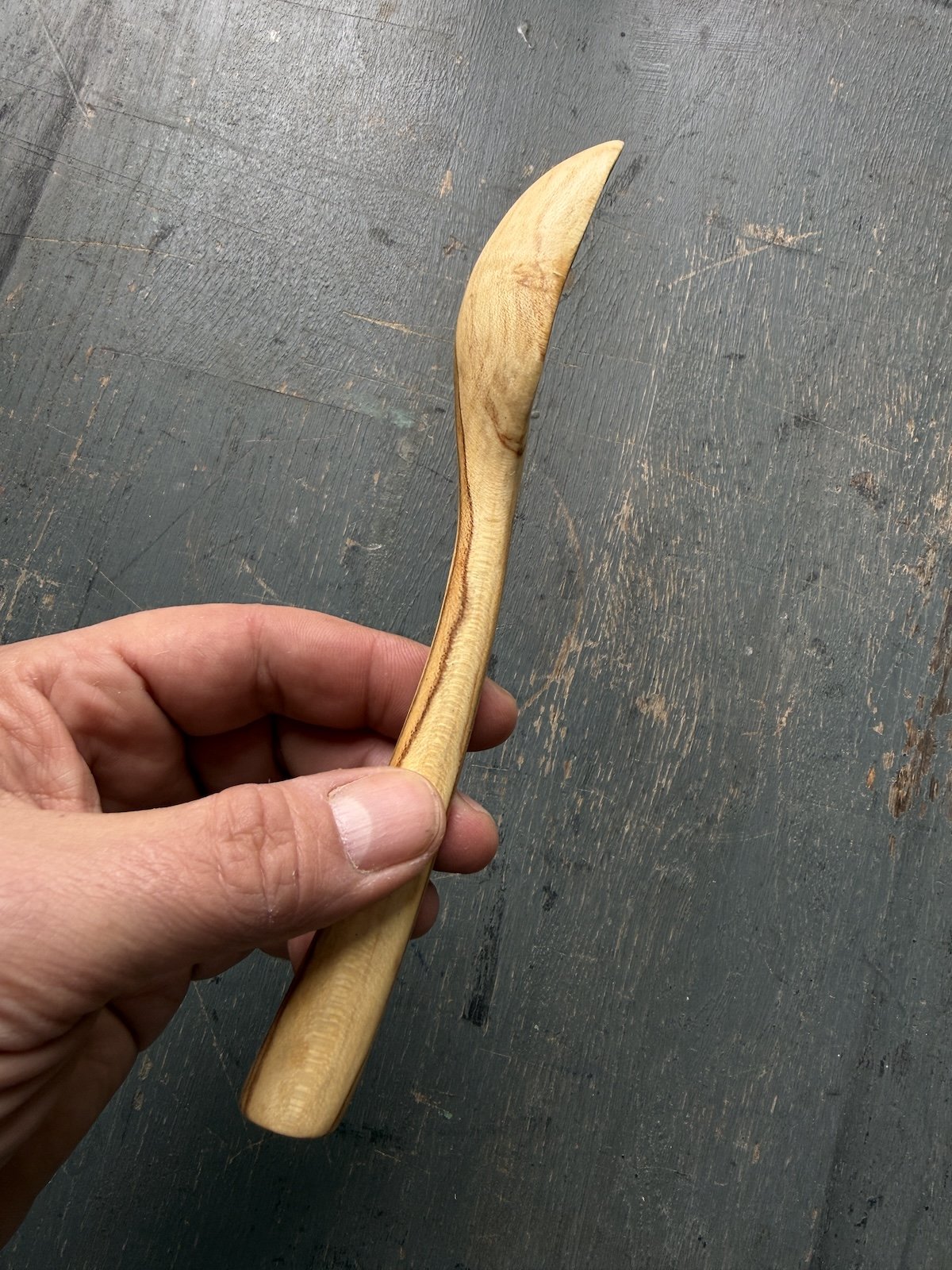 Hand carved wooden spoon made from fallen spalted beech | Hand Carved Wooden Spoon UK