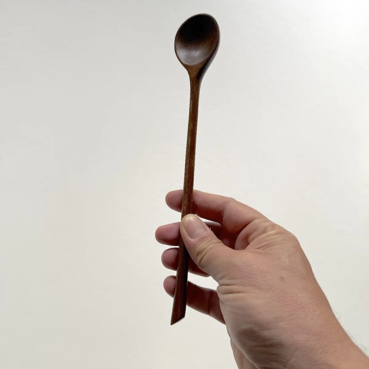 Hand Carved Ebonised Sycamore Condiment Spoon | Handmade Spoons & Utensils