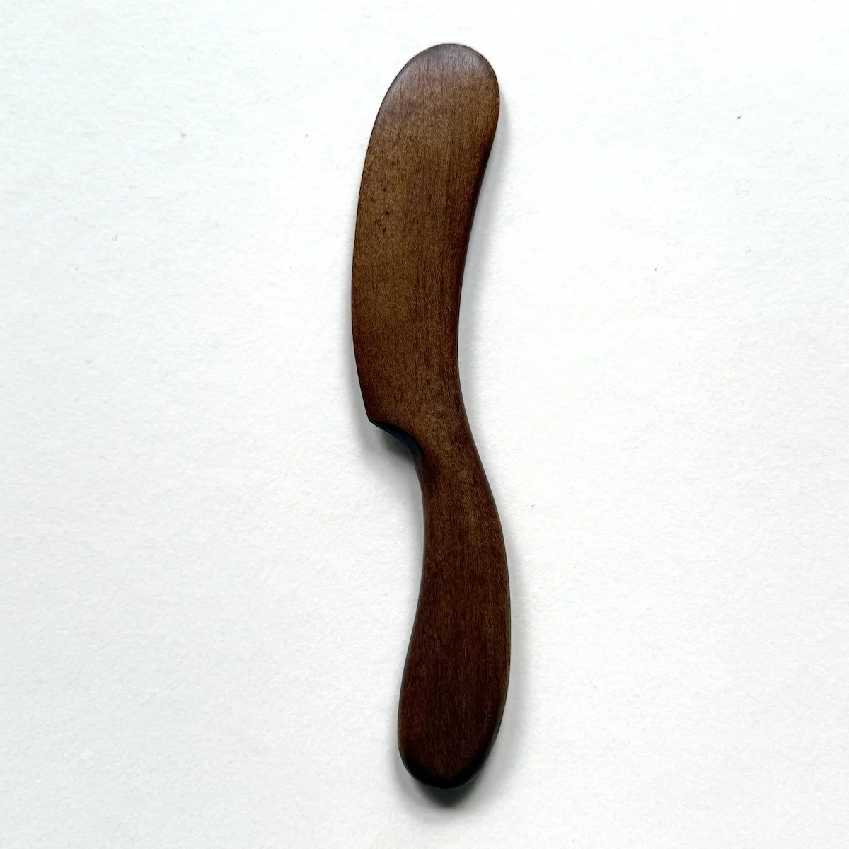 Hand Carved Ebonised Sycamore Spreader | Handmade Wooden Spoons & Utensils