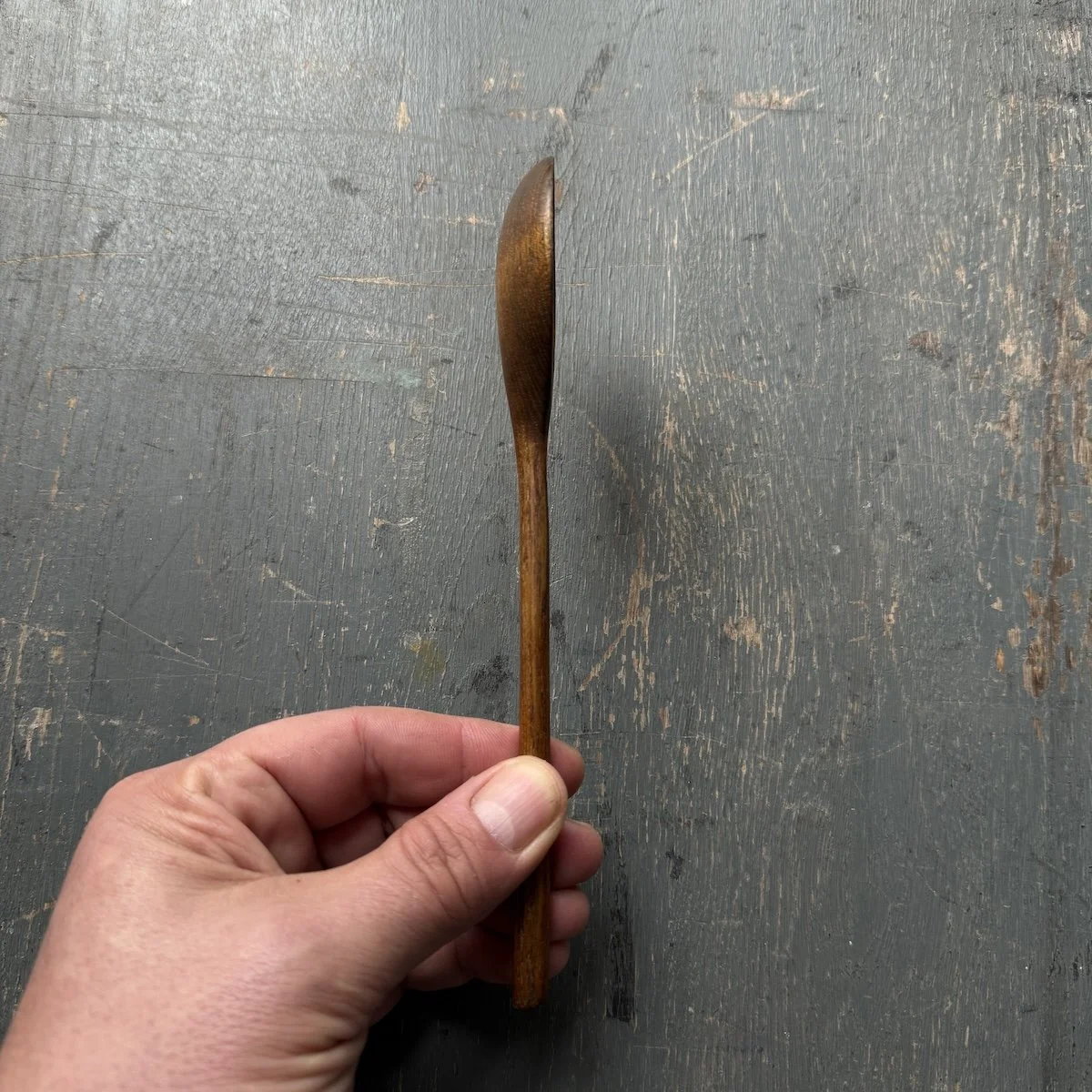 Ebonised birch spoon made from fallen wood | Hand Carved Wooden Spoon