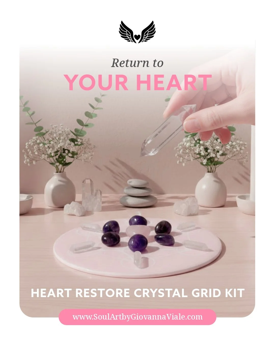 Healing is a journey, and you deserve tools that hold you with softness.
The Heart Restore Crystal Grid Kit supports emotional renewal, compassion, and inner peace.
Perfect for: emotional release, self‑love, forgiveness, and heart‑chakra work.
https: