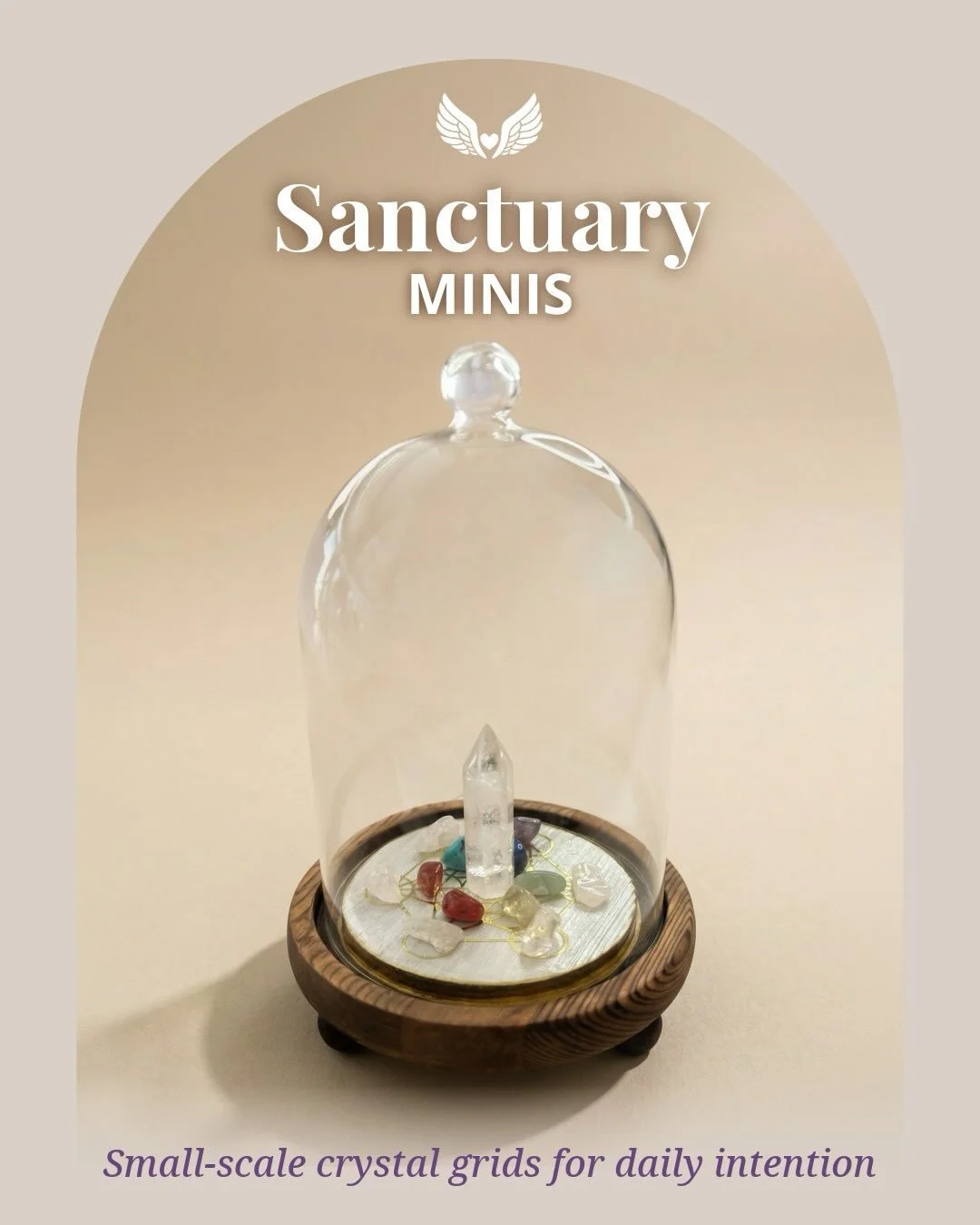 What Makes Sanctuary Minis Special
A closer look at the Sanctuary Minis &mdash; small‑scale crystal grids crafted for daily intention, mindful gifting, and the spaces where you need gentle energy the most.
Designed to fit beautifully into your everyd