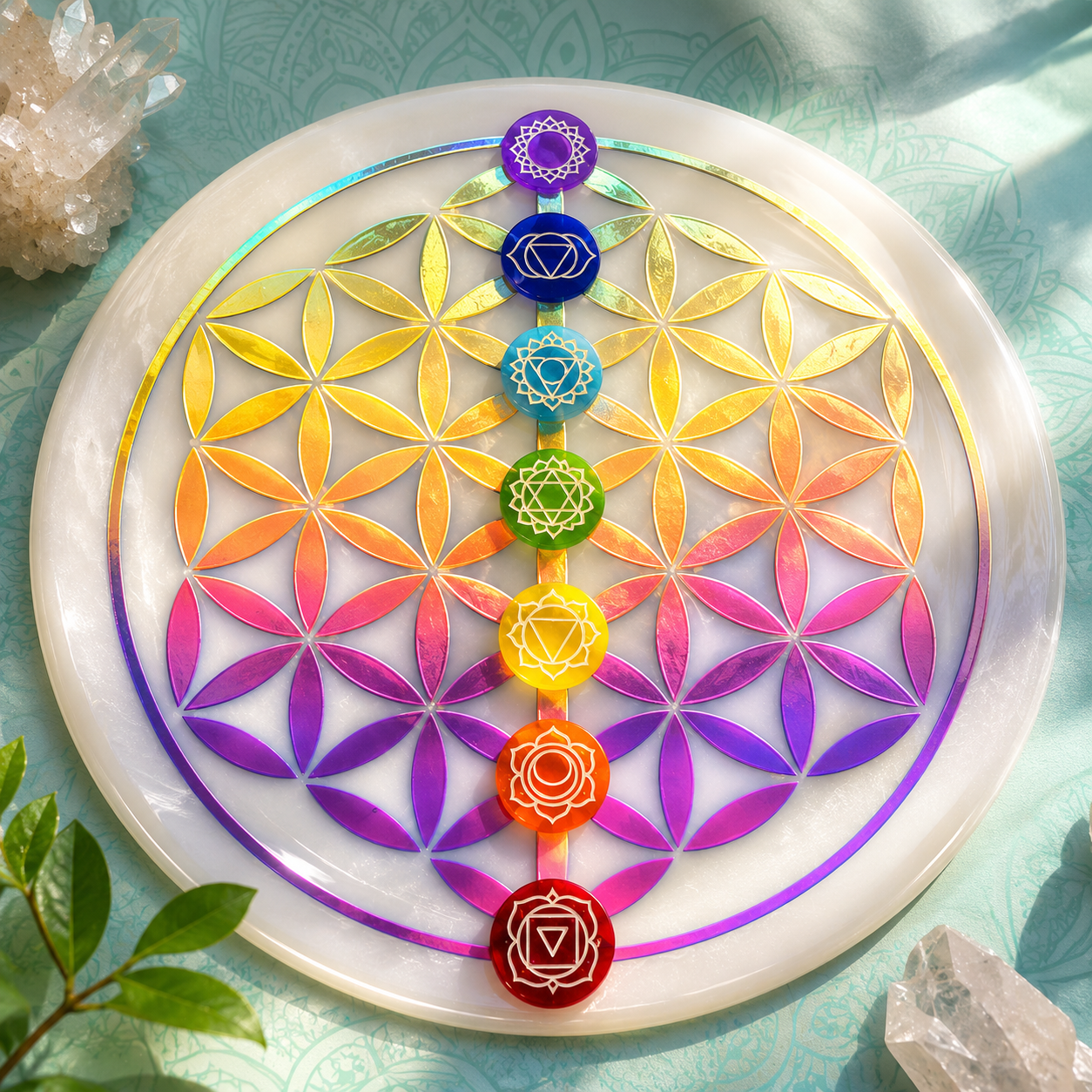 Seed of Life Chakra Crystal Grid