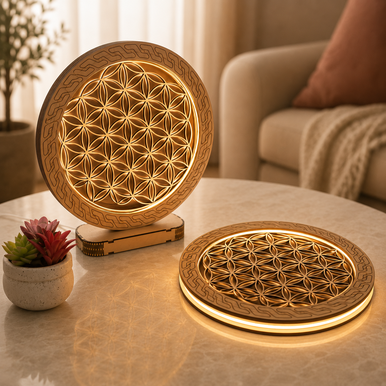 Flower of Life Glow Lamp