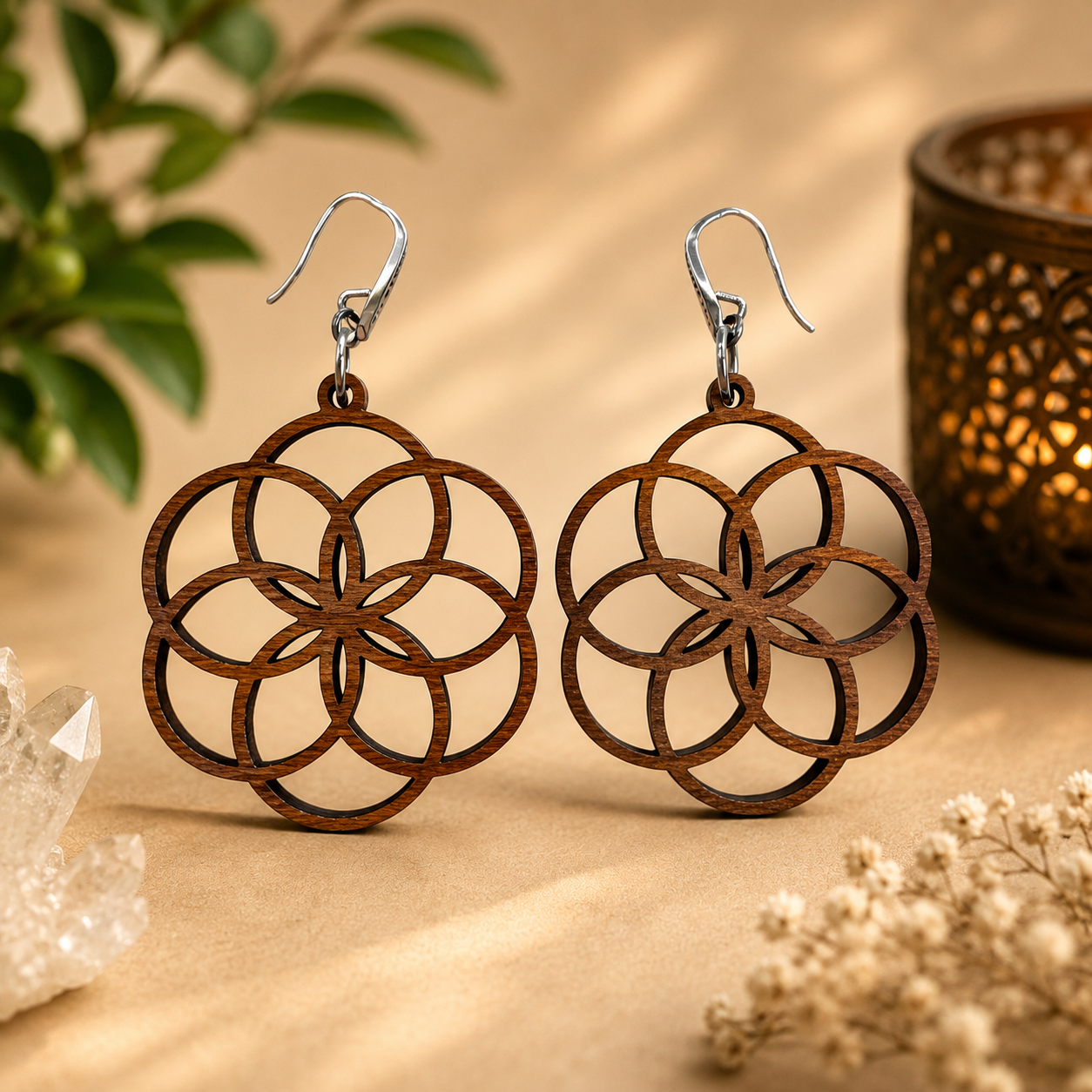 Flower of Life Mandala Earrings