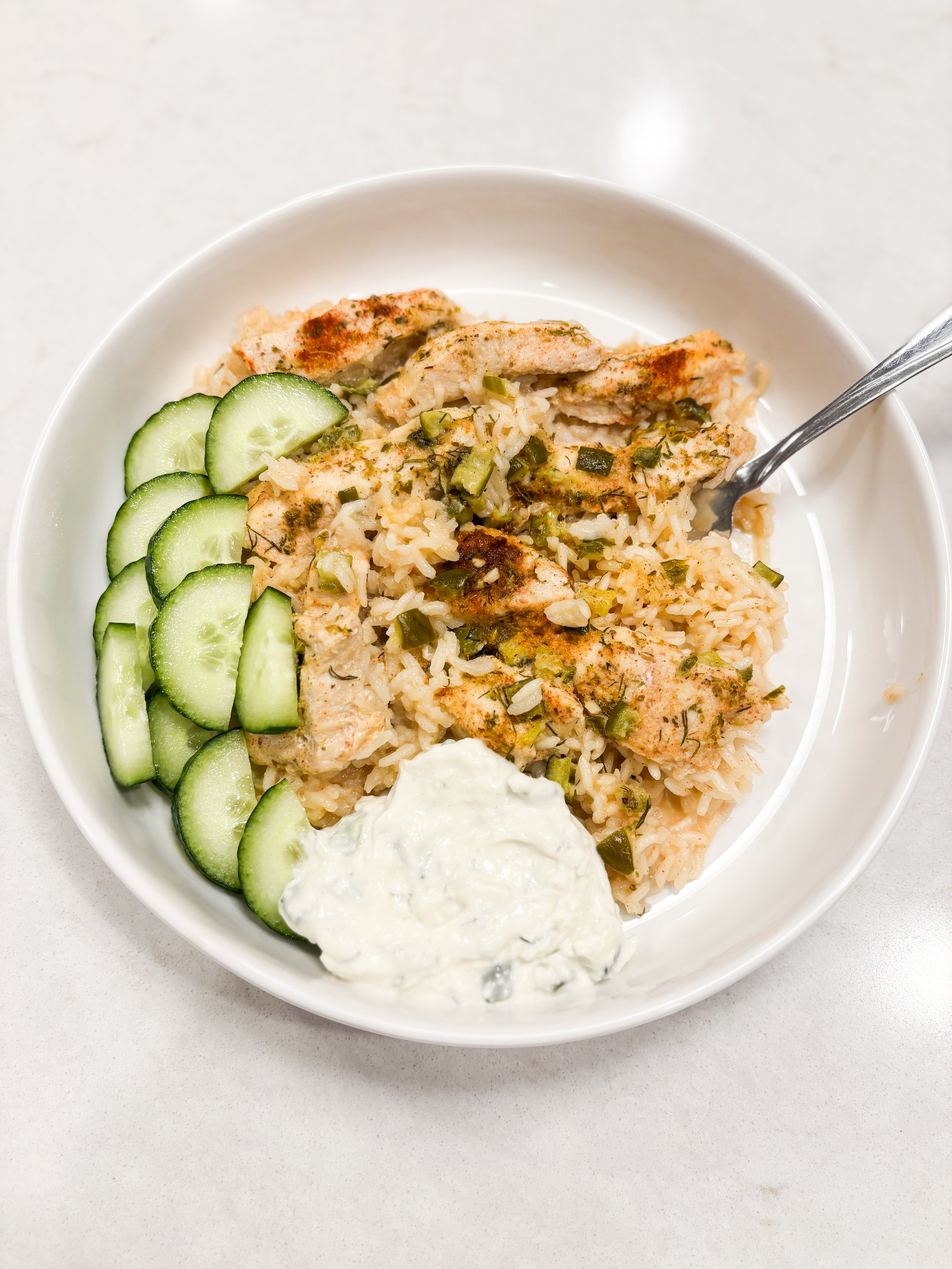 One pan Greek Chicken Casserole