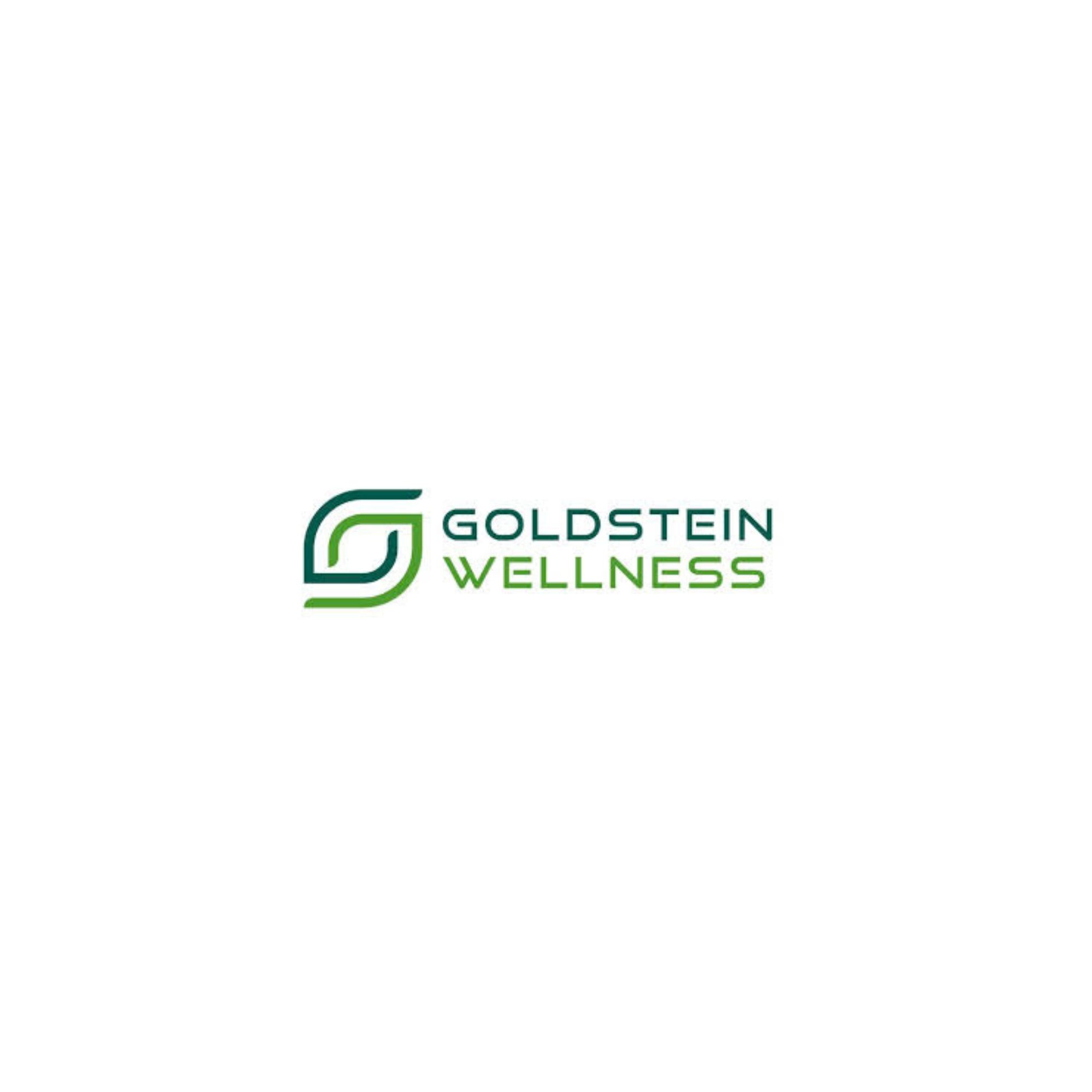 Goldstein Wellness logo with a stylized green leaf and the text 'GOLDSTEIN WELLNESS' in green and dark green letters.