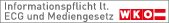 Logo mit Text 'Informationspflicht lt. EU-Datenschutz & Mediengesetz' und 'WKO'