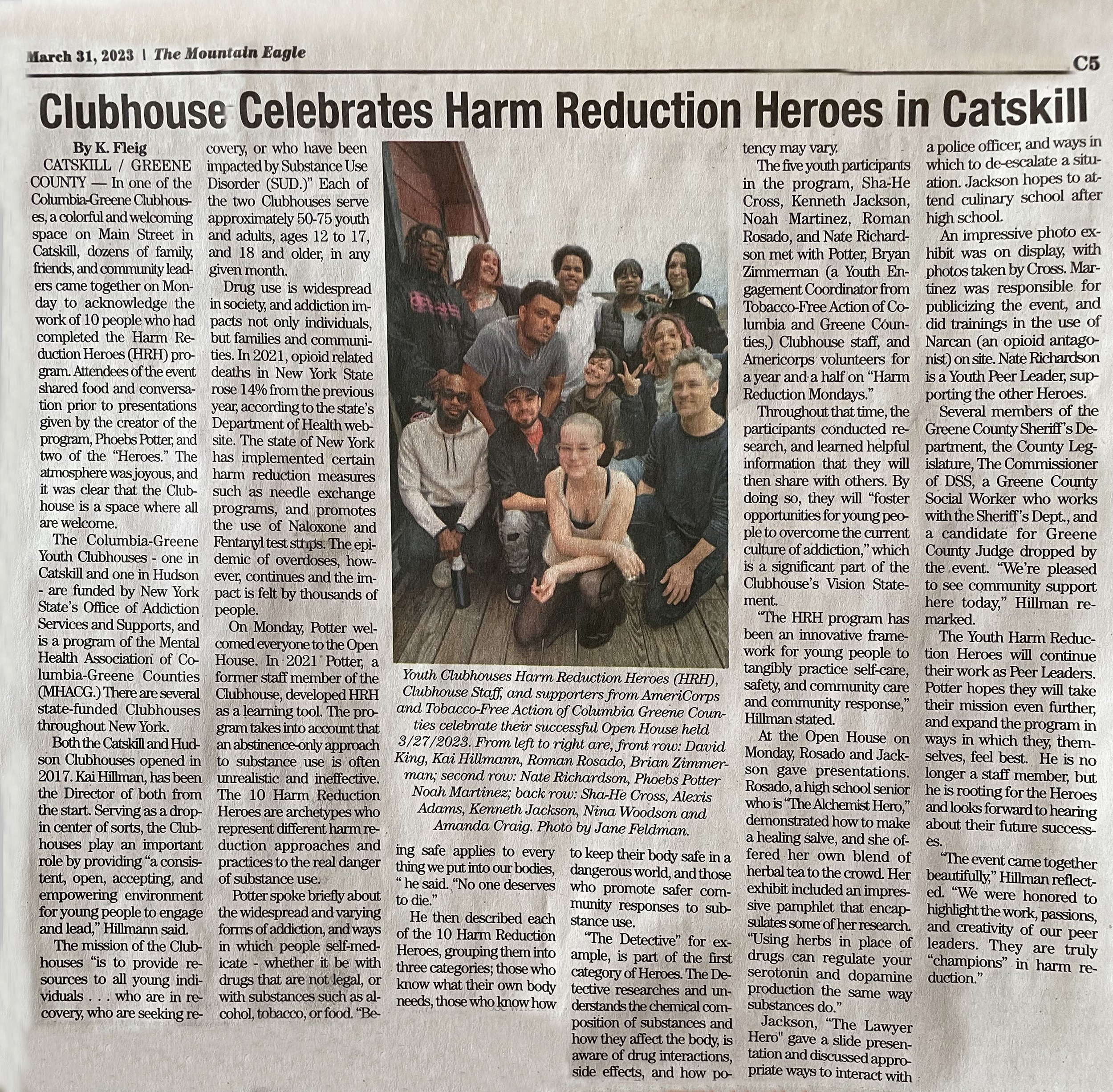 Community Harm Reduction Heroes Group Sessions