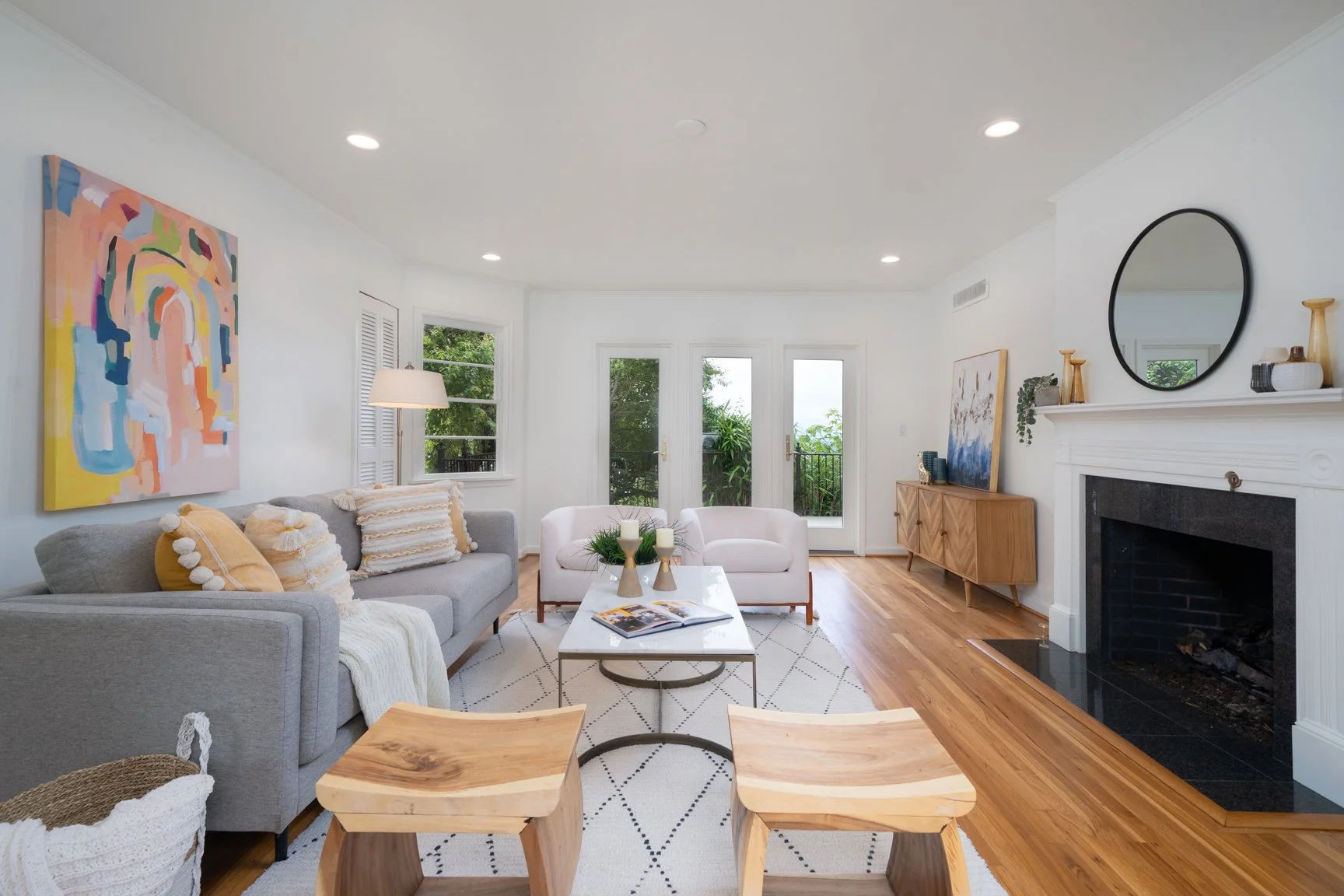 Cape Cod Revival home Portland staging by Agape Home Co