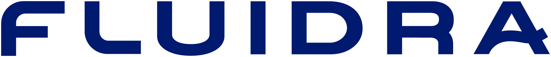The word 'FLUIDRA' in large, dark blue capital letters against a white background.