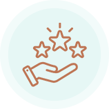 Hand holding sparkling stars and a larger star in the center, symbolizing celebration or magic.