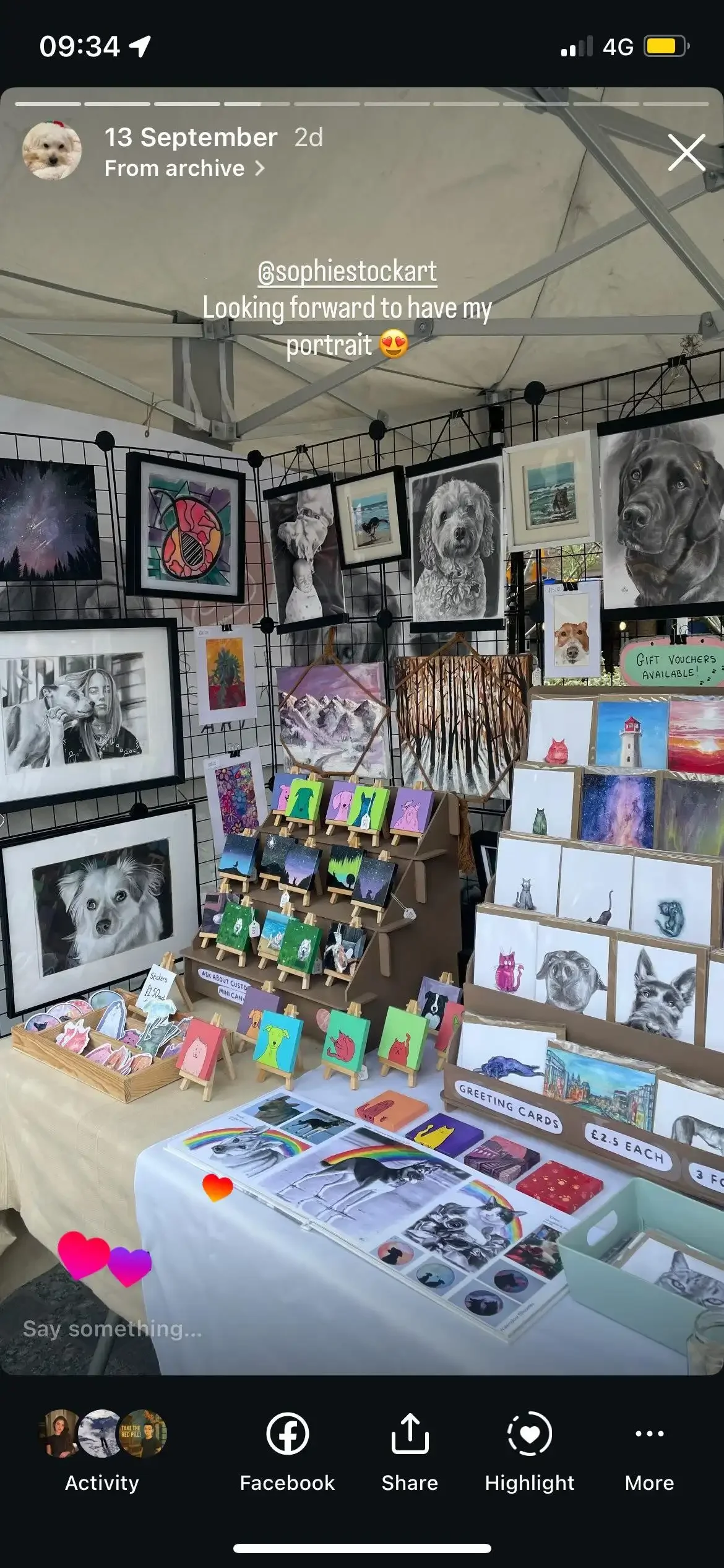 Live Pet Portraits @ Leek Sunday Supplement Market