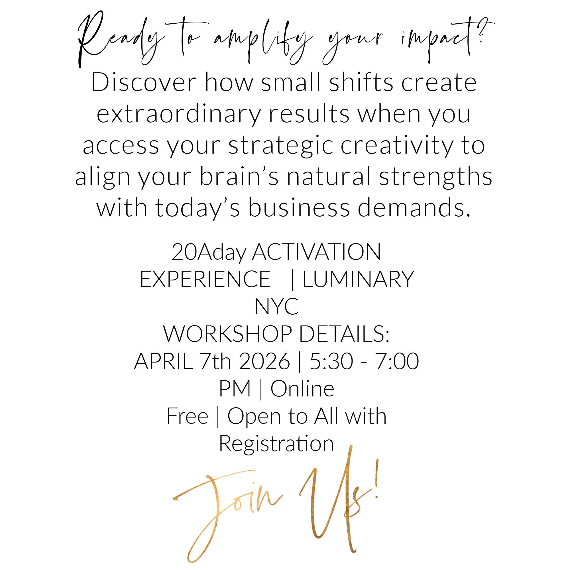 Join the Luminary Workshop led by Anahi DeCanio on April 7, 2026, to master Human Alpha and reclaim agency through strategic creativity