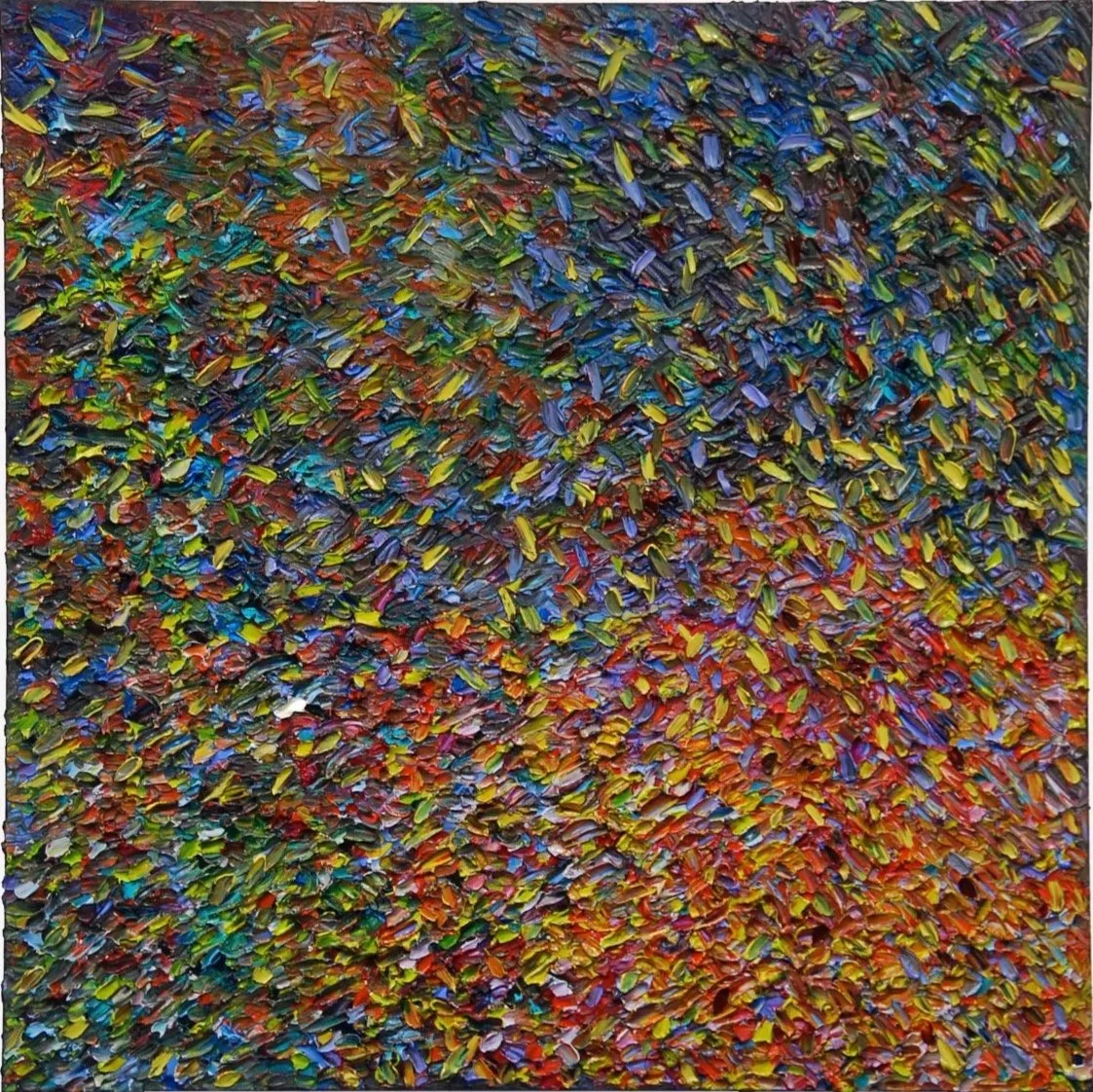 Flutter; Oil on Canvas 30"x30" Textural Art. 2008