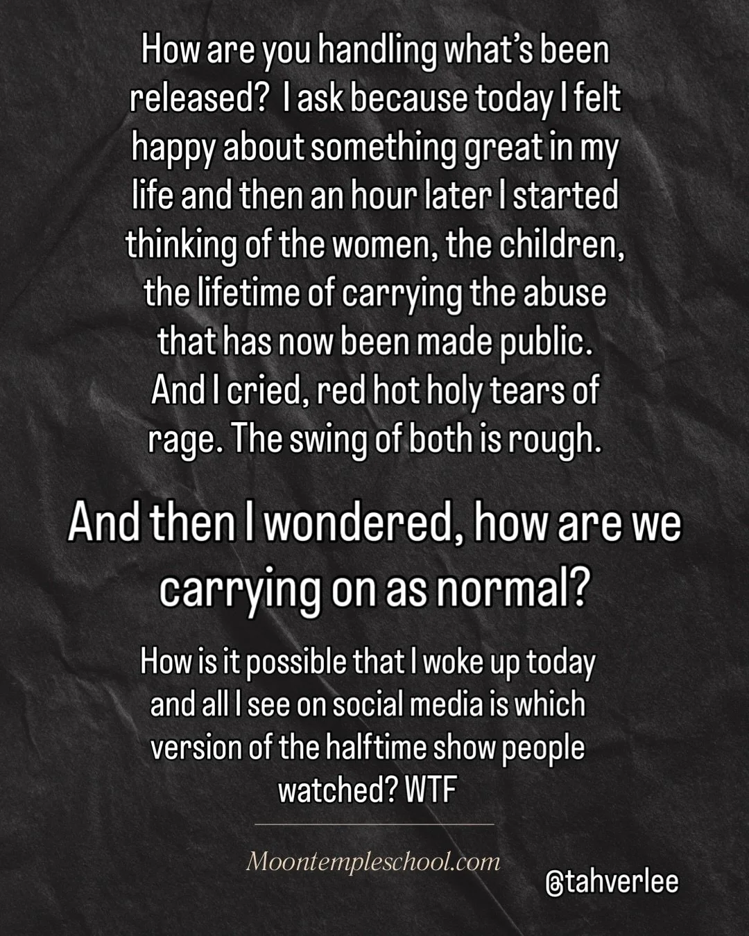 The swing between emotions of it all is dizzying. 

Heres what I know of that helps. Add anything that&rsquo;s helping for you in the comments. 

🖤