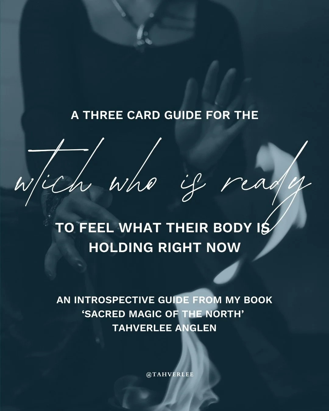 Say out loud: &ldquo;My body holds the answers&rdquo; 

This is your guide for a three-card spread for the witch in you ready to listen. 

Pull your deck. 
Create your sacred space. 
Give yourself time.
Your body has been waiting to speak.

If this s