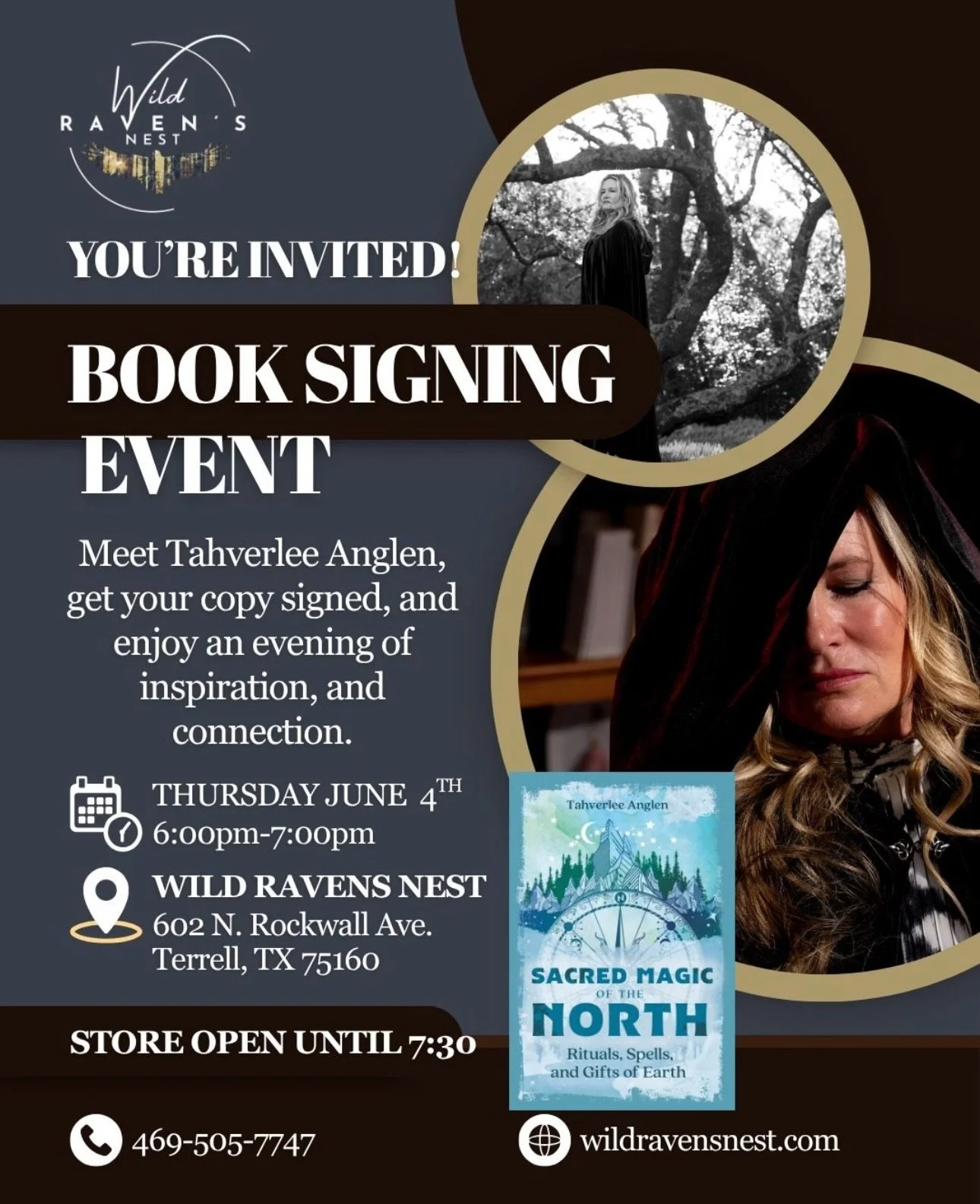 See you on Thursday, June 4th at Wild Ravens Nest!

We&rsquo;ll talk magic. Create spells with the elements. And I&rsquo;ll be signing books. 

Dallas area friends - see you there!

#elementalmagic