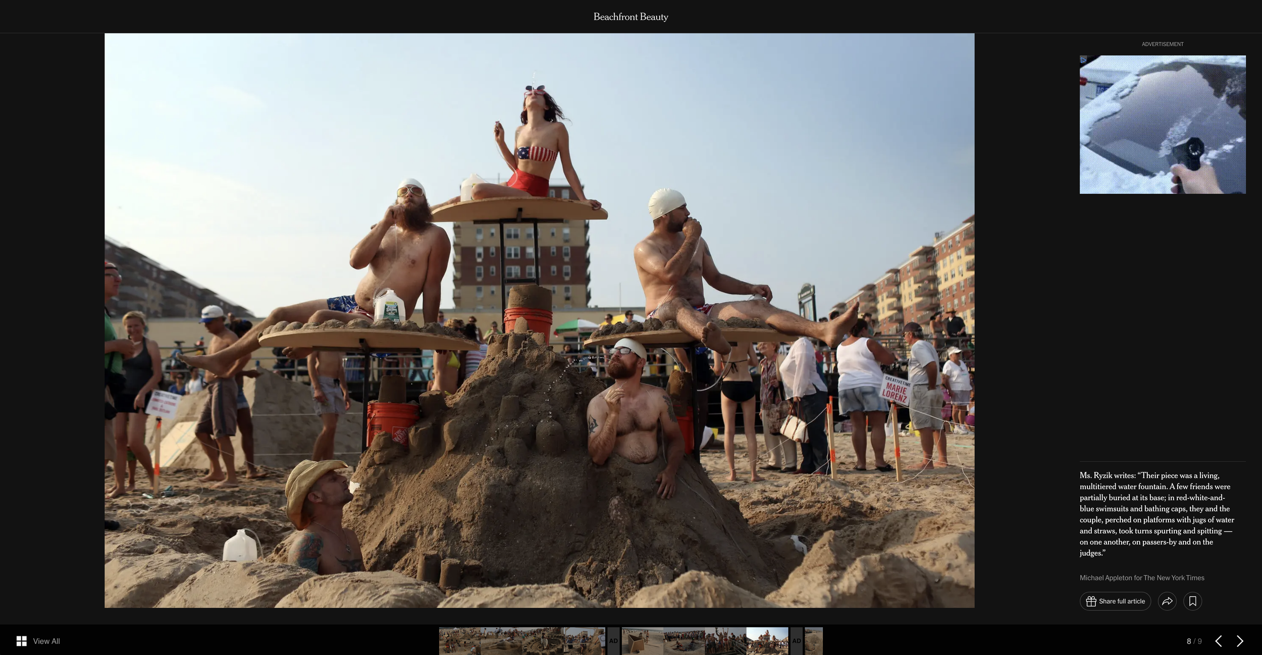 Creative Time Sandcastle Competition, NY Times