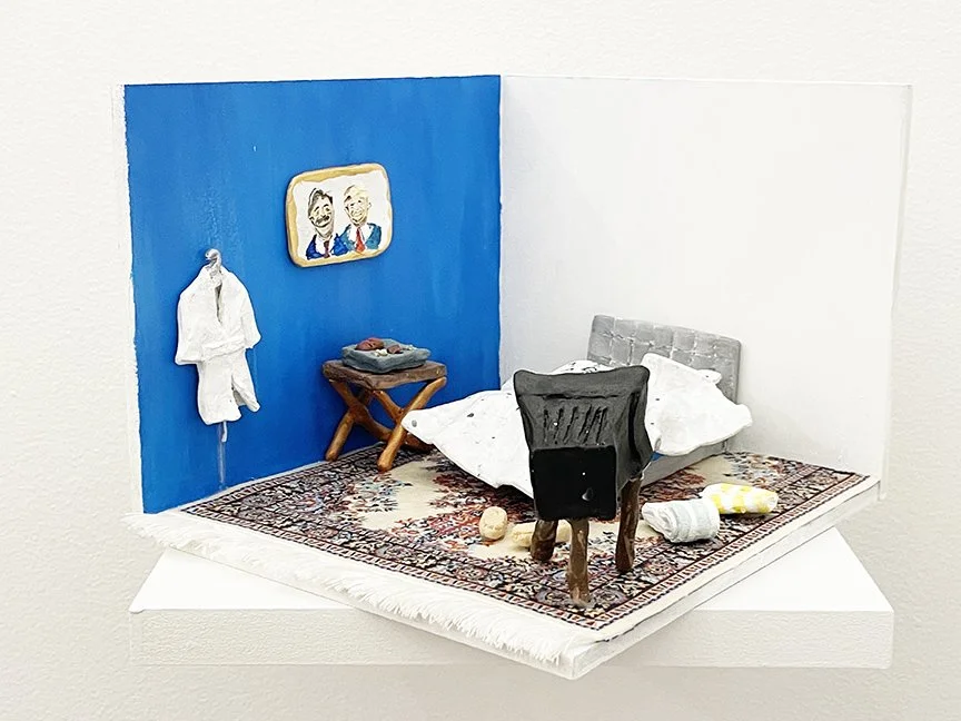 My Pillow Guy (Cyber Symposium). 2021.
Ceramics, acrylic paint. 7” x 7” x 7”