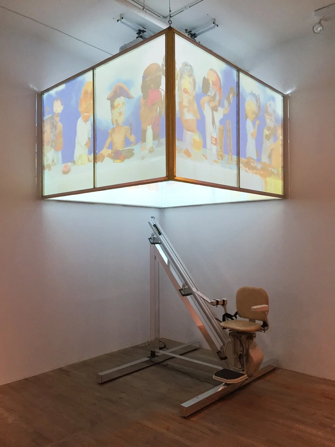 Jen Catron and Paul Outlaw
Gotterdammerung
four channel HD video and mixed media
sculpture with chairlift
13 x 7 x 7 feet
video in edition of 5 + AP (four channel or
single channel option)