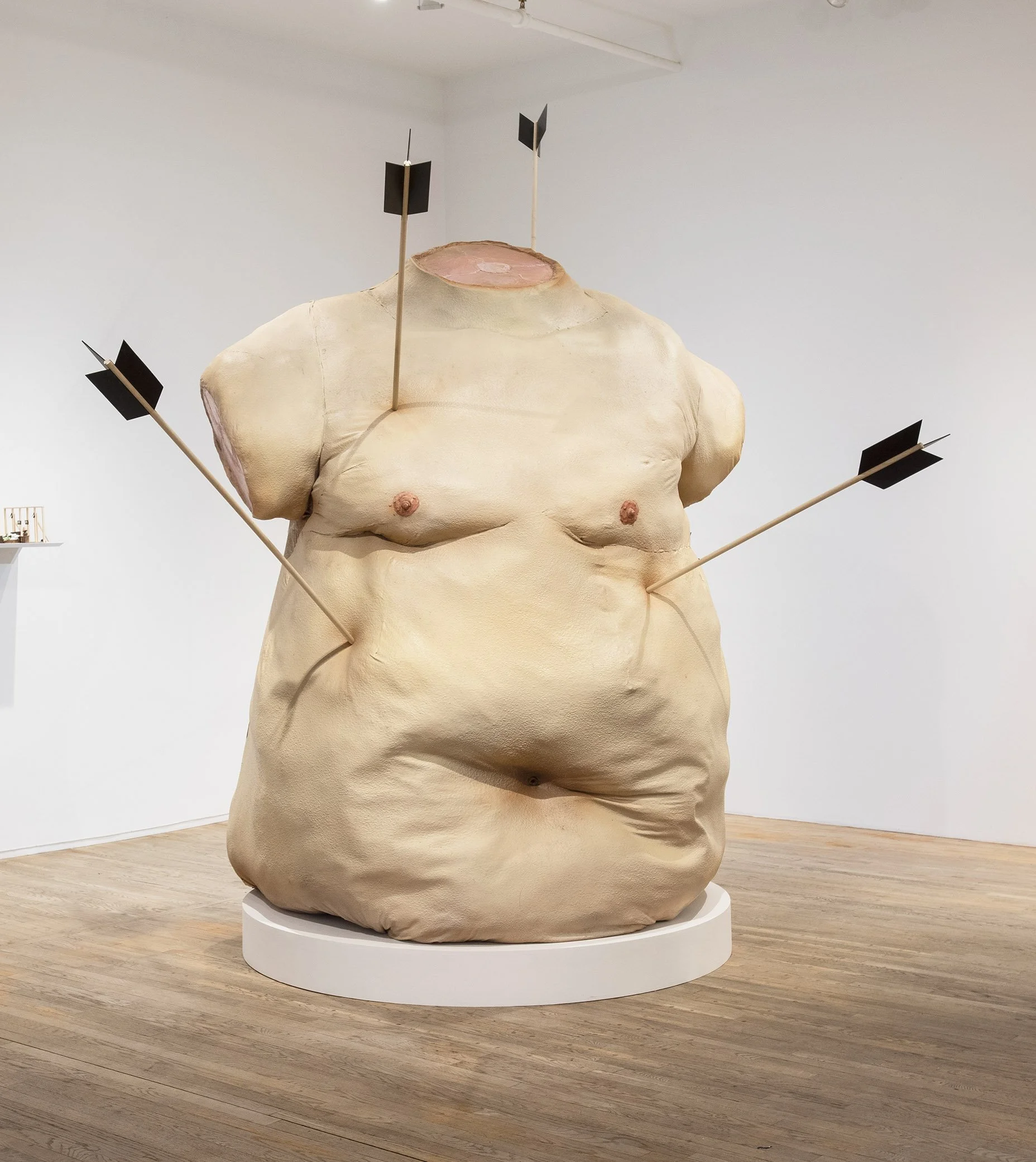 Tipping Point. 2020
Fabric, wood, plastic hardcoat, refrigerator, marzipan 12' x 8' x 8'.