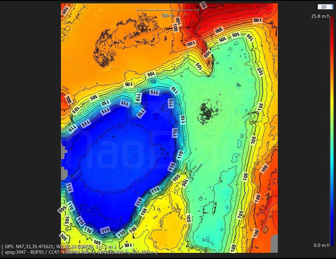 NaoDrone - Photogrammétrie drone courbes de niveau 44 Loire-Atlantique