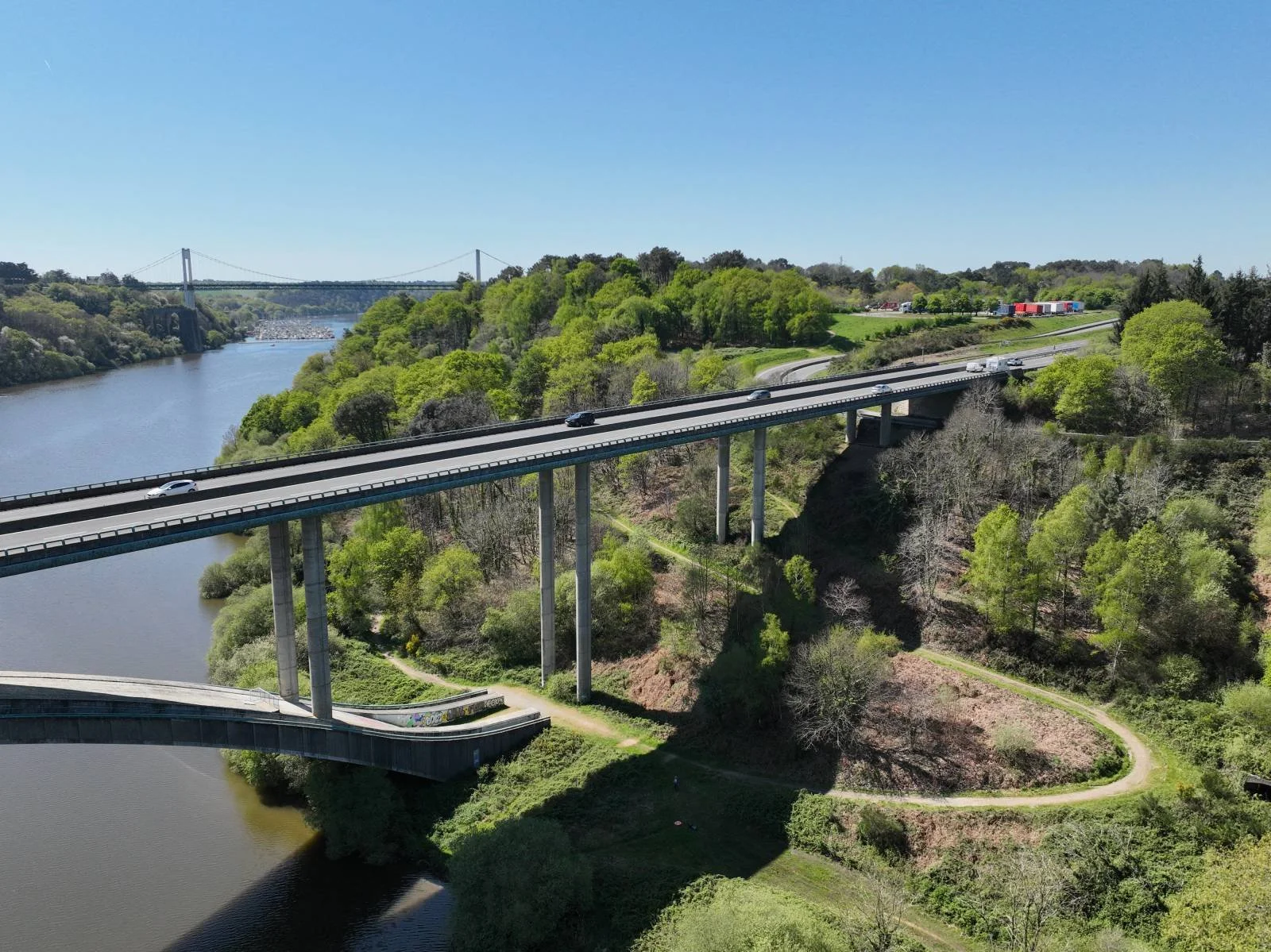 Naodrone - inspection drone ouvrage d'art pont du Morbihan 56 vue culée