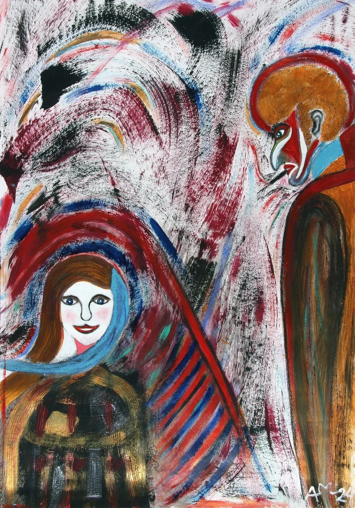 Smoke
Mixed Media auf Papier
100x80 cm
2024