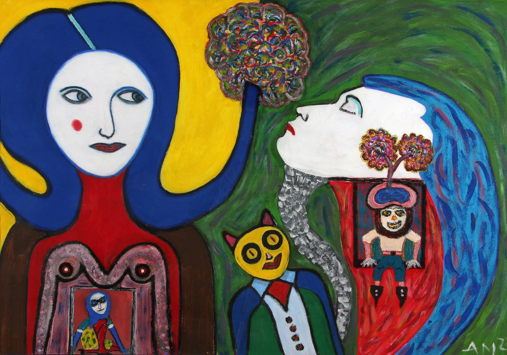 Schlaf
Mixed Media auf Papier
100x80 cm 
2024
